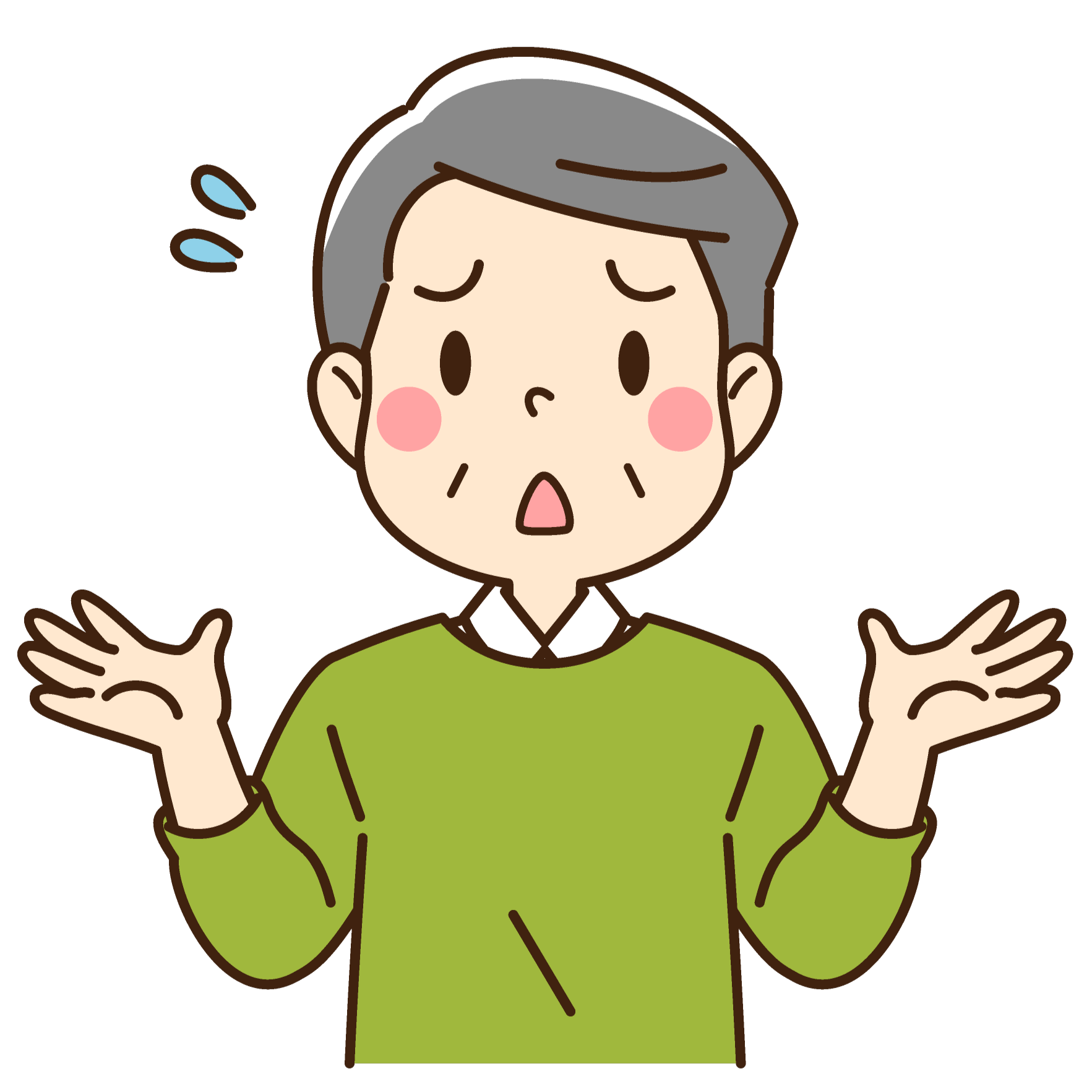 困っている男性