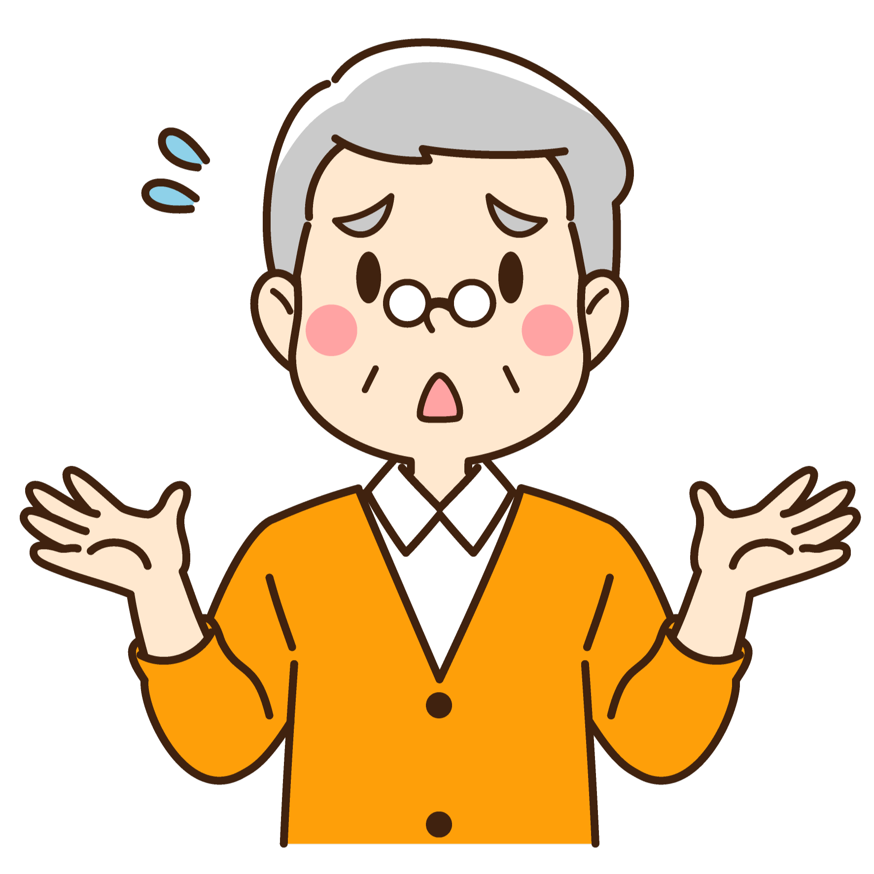 困っている男性